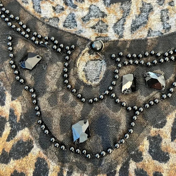 Womens East 5th Leopard/Cheetah Print Top - L - Picture 3 of 5